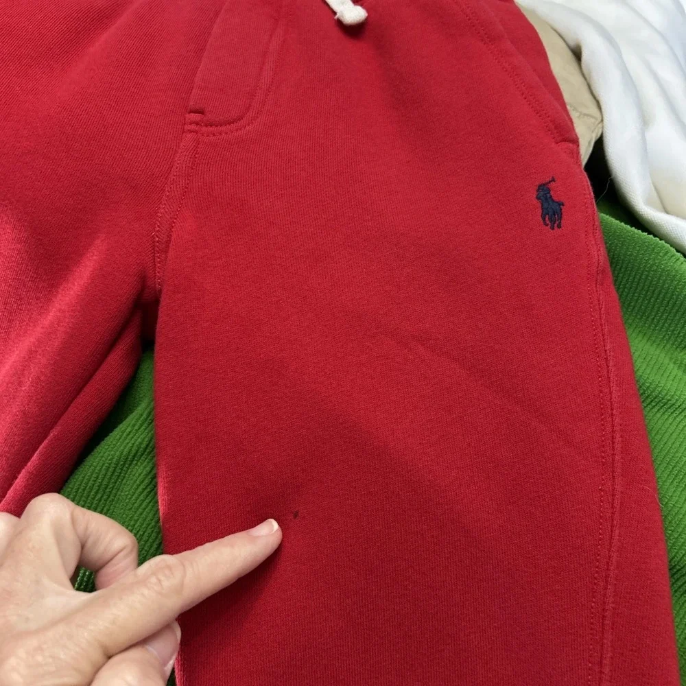 Polo Ralph Lauren Fleece Boys Jogger Pants Red Size Small 8 Sweatpants